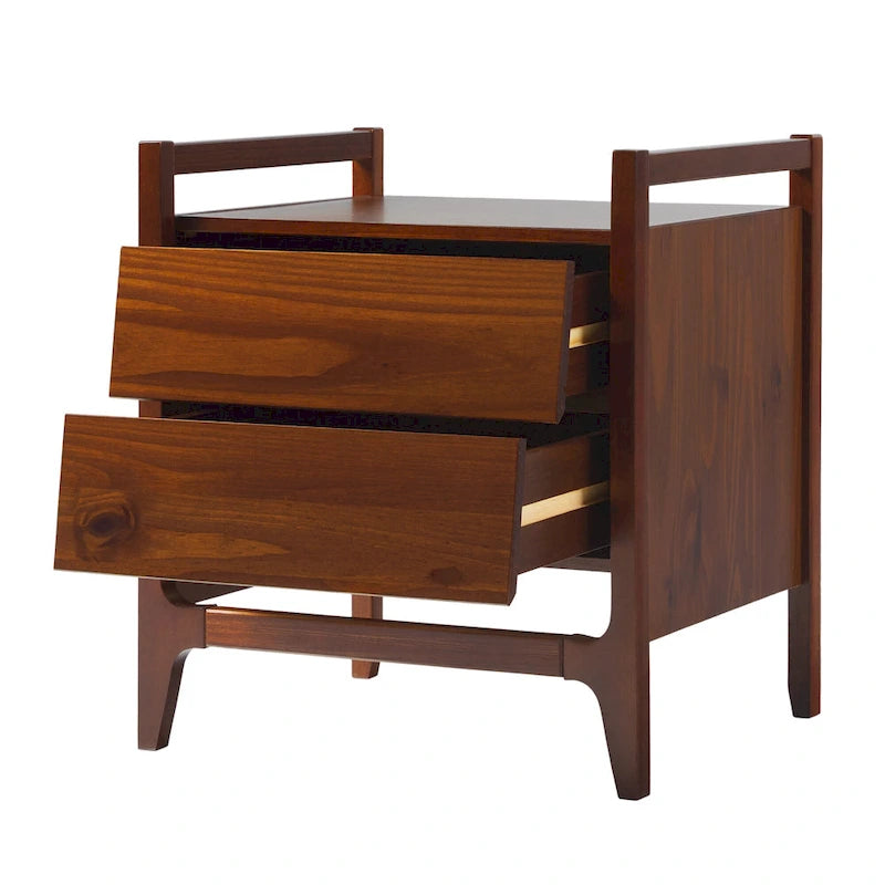 Middlebrook Designs Mid-Century Modern Solid Wood Nightstand