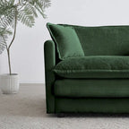 3 Piece Chenille Sofa Set with Arm Pillows and Toss Pillows, Include 2- Piece Armchairs and One 2-seat Sofa