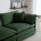 3 Piece Chenille Sofa Set with Arm Pillows and Toss Pillows, Include 2- Piece Armchairs and One 2-seat Sofa