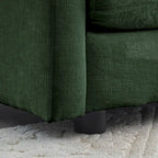 3 Piece Chenille Sofa Set with Arm Pillows and Toss Pillows, Include 2- Piece Armchairs and One 2-seat Sofa