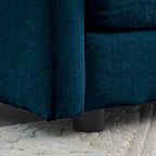 3 Piece Chenille Sofa Set with Arm Pillows and Toss Pillows, Include 2- Piece Armchairs and One 2-seat Sofa