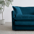 3 Piece Chenille Sofa Set with Arm Pillows and Toss Pillows, Include 2- Piece Armchairs and One 2-seat Sofa