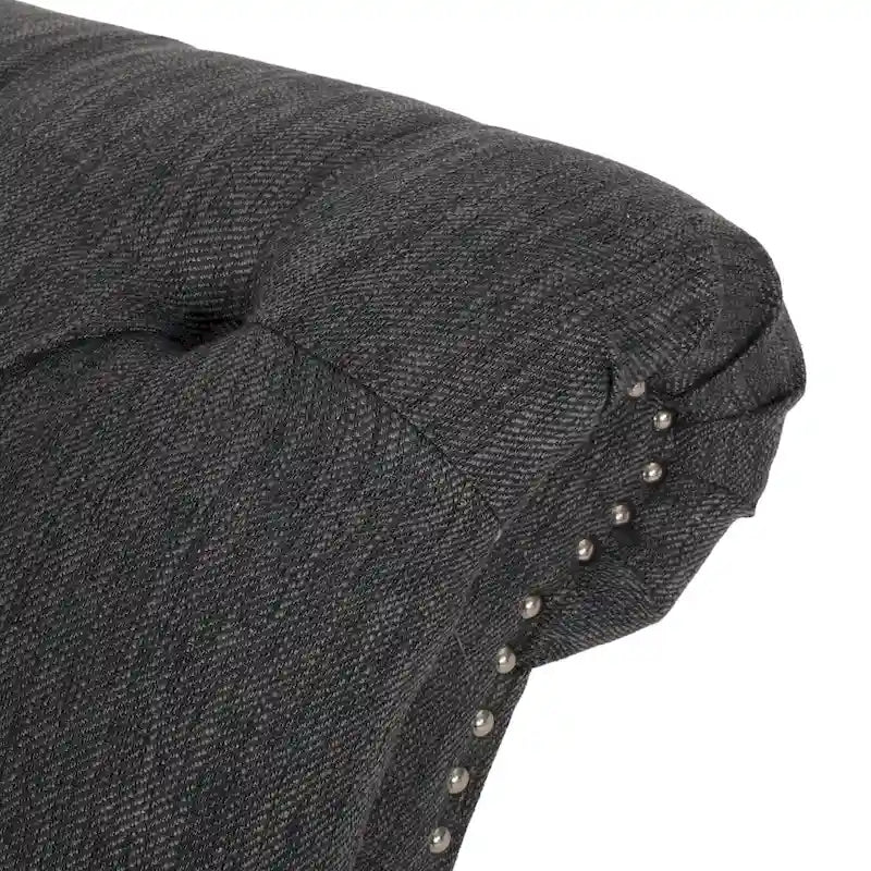 64.25 Button Tufted Chaise Lounge Chair with Birch Legs
