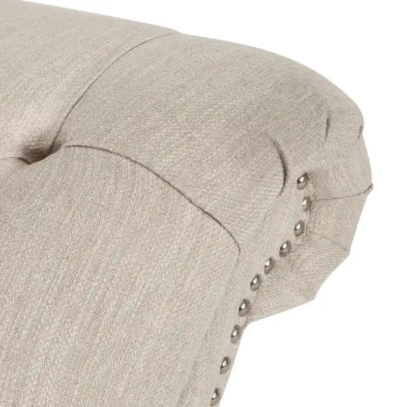 64.25 Button Tufted Chaise Lounge Chair with Birch Legs