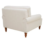 White 37.8 Velvet Accent Chair with Lumbar Support