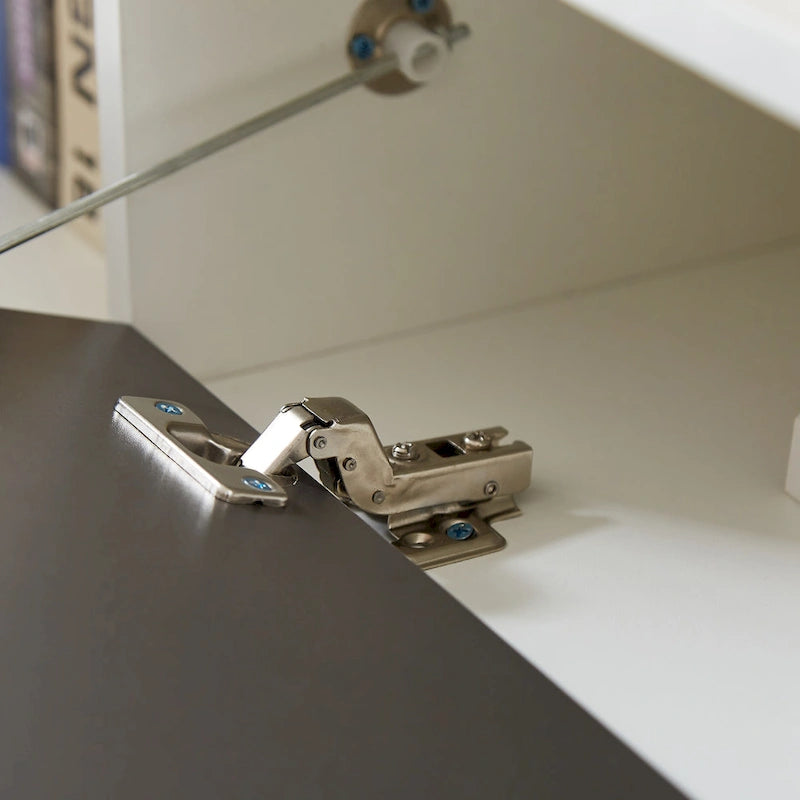 Gray 62.99 TV Stand with LED Lights, Cabinets, and Open Shelves for TVs Up to 65