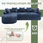 99.21W L-Shape Boucle Sofa 3 Seater