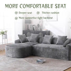 99.21W L-Shape Boucle Sofa 3 Seater