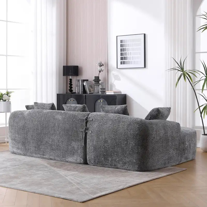 99.21W L-Shape Boucle Sofa 3 Seater