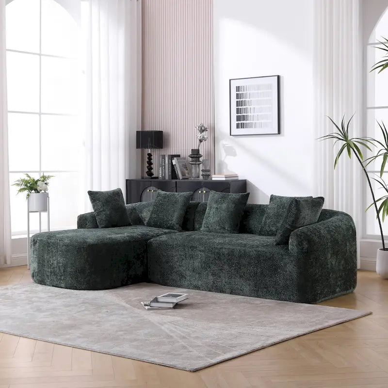 99.21W L-Shape Boucle Sofa 3 Seater