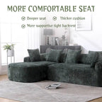 99.21W L-Shape Boucle Sofa 3 Seater
