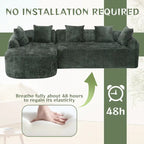 99.21W L-Shape Boucle Sofa 3 Seater