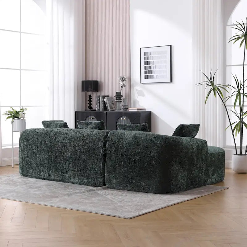 99.21W L-Shape Boucle Sofa 3 Seater