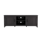 Black 70.08 TV Stand with Doors & Open Compartments for 60 TVs