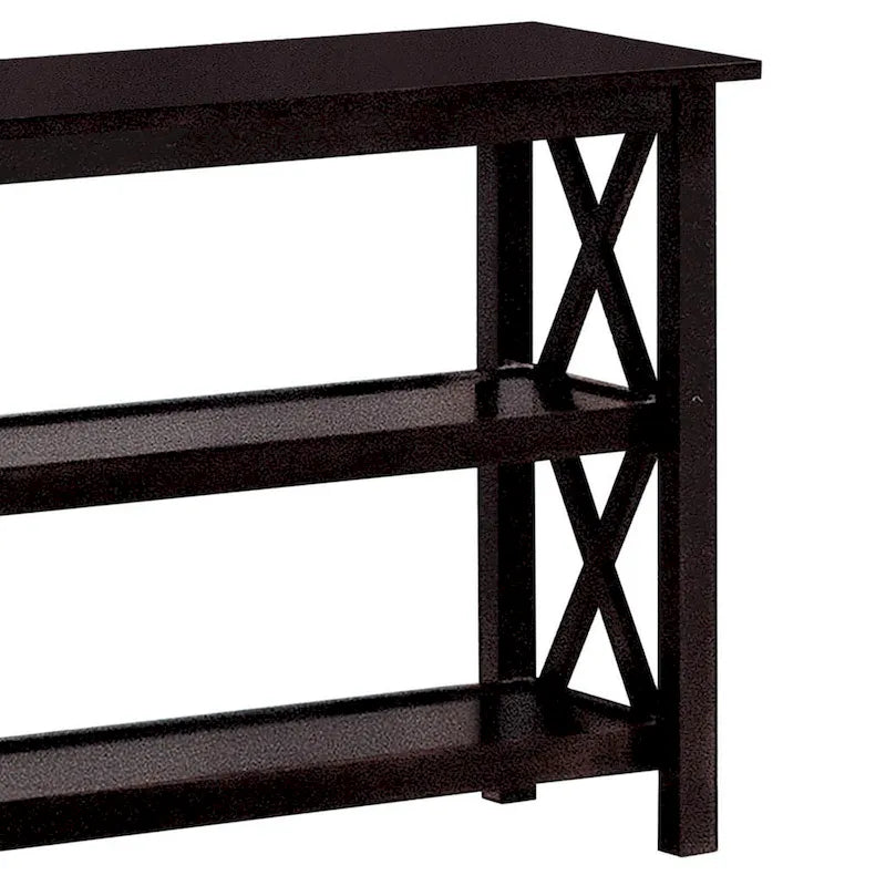 Deep Merlot Sofa Table with 2-shelf