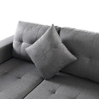 Modern Sectional Sofa Set with Cup Holders and Plush Cushions