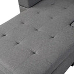 Modern Sectional Sofa Set with Cup Holders and Plush Cushions