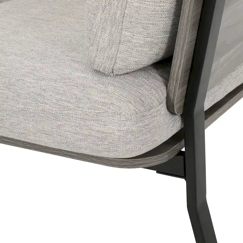 Modern 80.25 3-Seater Sofa with Flared Arms, Pillows, and Wood Legs