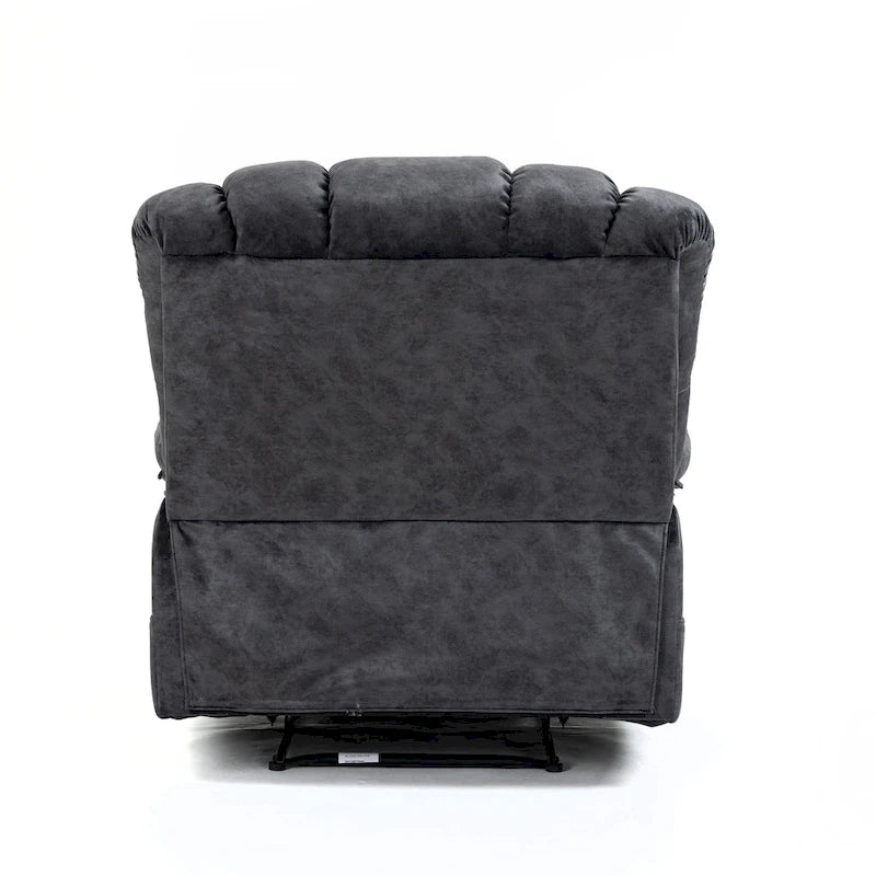 Large Manual Recliner Chair in Fabric for Living Room