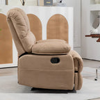Large Manual Recliner Chair in Fabric for Living Room