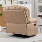 Large Manual Recliner Chair in Fabric for Living Room