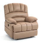 Large Manual Recliner Chair in Fabric for Living Room
