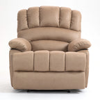 Large Manual Recliner Chair in Fabric for Living Room