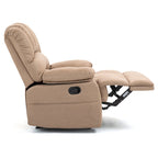 Large Manual Recliner Chair in Fabric for Living Room