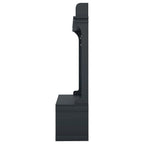 74 3-In-1 Hall Tree Storage Bench and Coat Rack with 5 Hooks, and Anti-Topple Anchor for Entryway