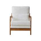 Modern Teddy Fabric Accent Chair, Wood Frame Armchair for Living Room