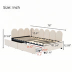 Twin size Upholstered Daybed with 2 Drawers