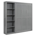Full Size Murphy Bed Wall Bed with Shelves