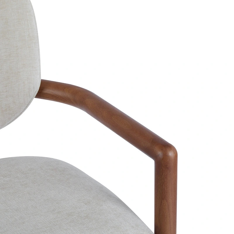 Christopher Knight Home - Harper Mordern Upholstered Rubberwood Arm Dining Chairs (Set of 2)