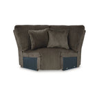Signature Design by Ashley Top Tier Brown 6-Piece Reclining Sectional with Chaise - 147W x 134D x 41H