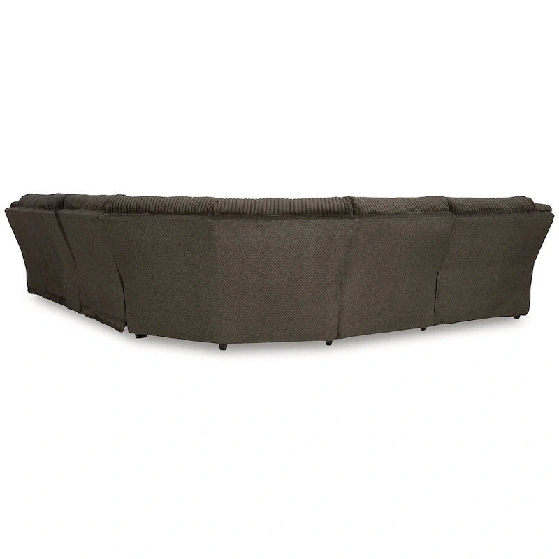 Signature Design by Ashley Top Tier Brown 6-Piece Reclining Sectional with Chaise - 147W x 134D x 41H