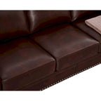 3-pieces Mid-Century Modern Faux Leather Sofa Set with Storage, 1+2+3 Seater