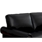 3-pieces Mid-Century Modern Faux Leather Sofa Set with Storage, 1+2+3 Seater