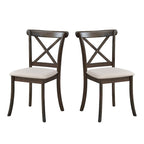Wooden X Back Dining Chairs Set of 2