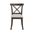 Wooden X Back Dining Chairs Set of 2