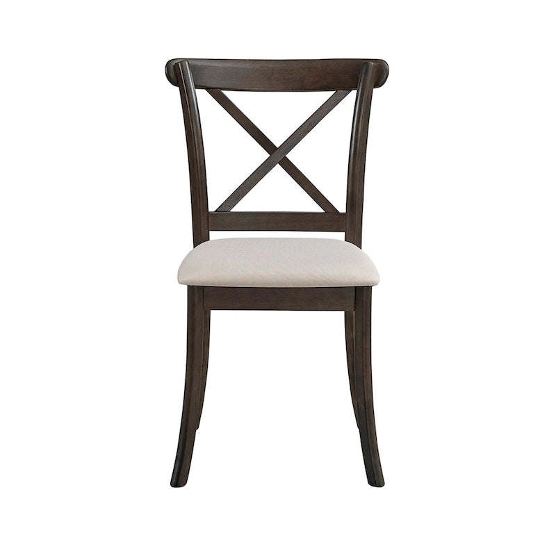 Wooden X Back Dining Chairs Set of 2