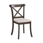 Wooden X Back Dining Chairs Set of 2