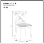 Wooden X Back Dining Chairs Set of 2