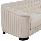 64.3 Velvet Upholstered Loveseat Sofa,Modern Loveseat Sofa with Thick Removable Seat Cushion,2-Person Loveseat Sofa Couch