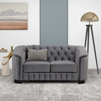 64.3 Velvet Upholstered Loveseat Sofa,Modern Loveseat Sofa with Thick Removable Seat Cushion,2-Person Loveseat Sofa Couch