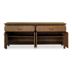 NADAAL STUDIOS Bastian, Sideboard With drawers, Warm Brown - 78.5W x19.76D x32H
