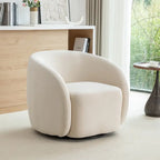 SEYNAR Modern Glam Velvet Upholstered 360 Degree Swivel Accent Armchair