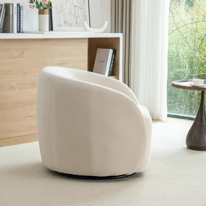 SEYNAR Modern Glam Velvet Upholstered 360 Degree Swivel Accent Armchair