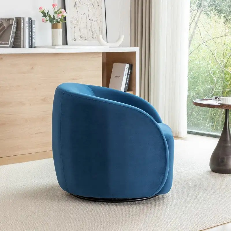 SEYNAR Modern Glam Velvet Upholstered 360 Degree Swivel Accent Armchair