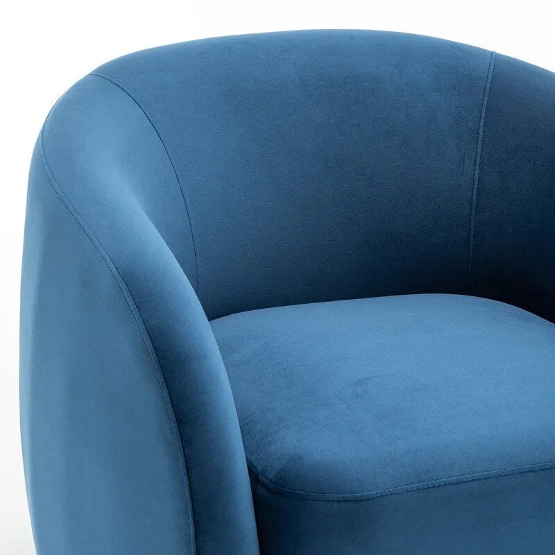 SEYNAR Modern Glam Velvet Upholstered 360 Degree Swivel Accent Armchair