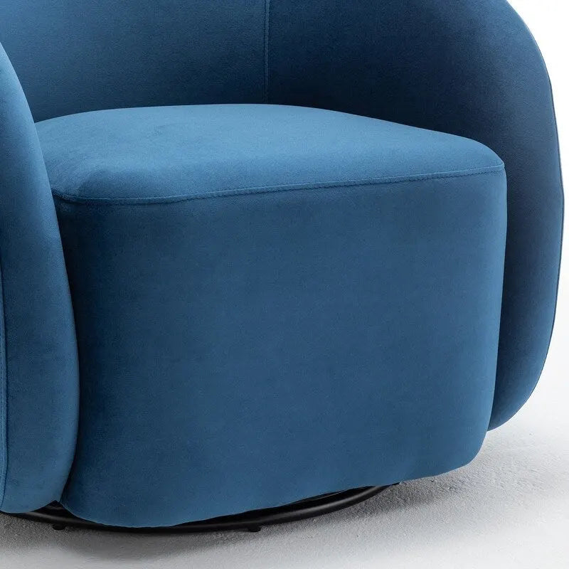 SEYNAR Modern Glam Velvet Upholstered 360 Degree Swivel Accent Armchair